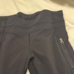 Lululemon Athletica Black Leggings with Seam Detail